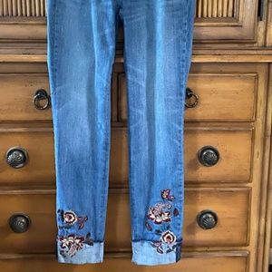 White House Black Market embroidered jeans